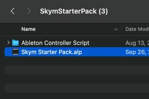 Choosing a Skym Packs folder for the Starter Pack